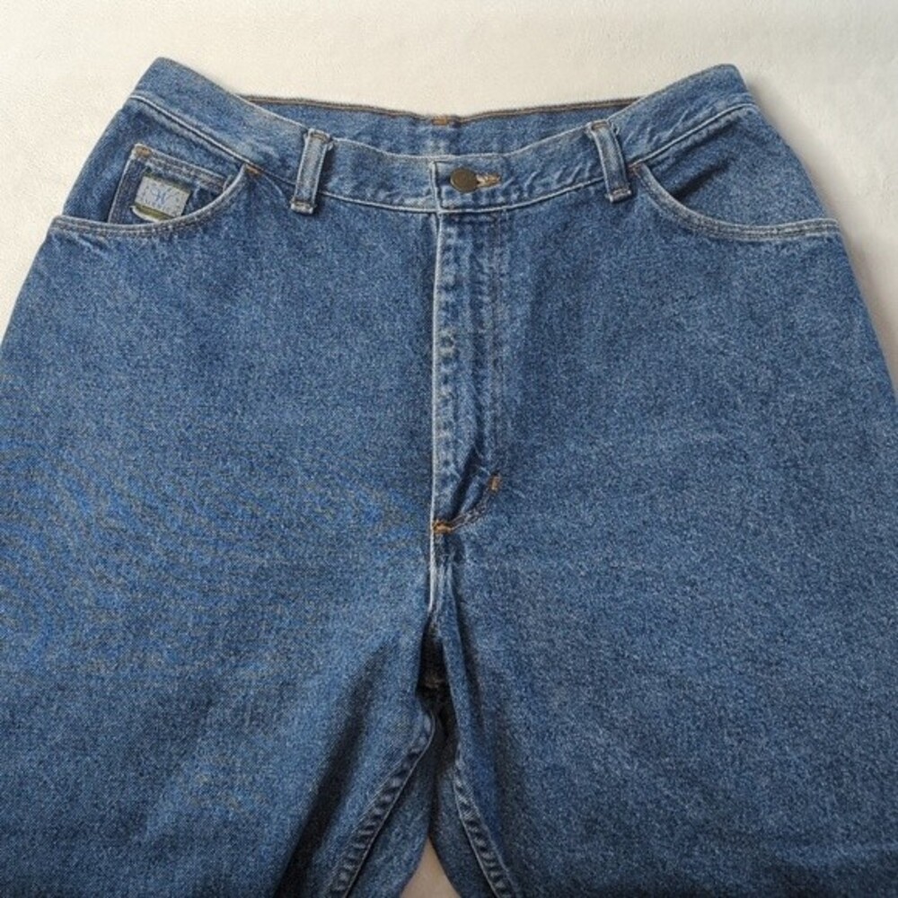 Vintage Wrangler High Rise Mom Jeans 100% Cotton Made in USA Size 16 Petite